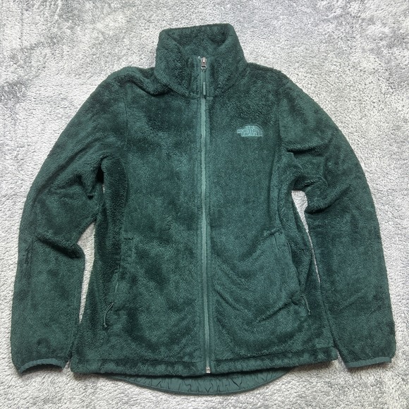The North Face Osito Jacket Womens‎ S Green Fleece Full Zip Hiking Outdoor Fuzzy - Picture 1 of 15